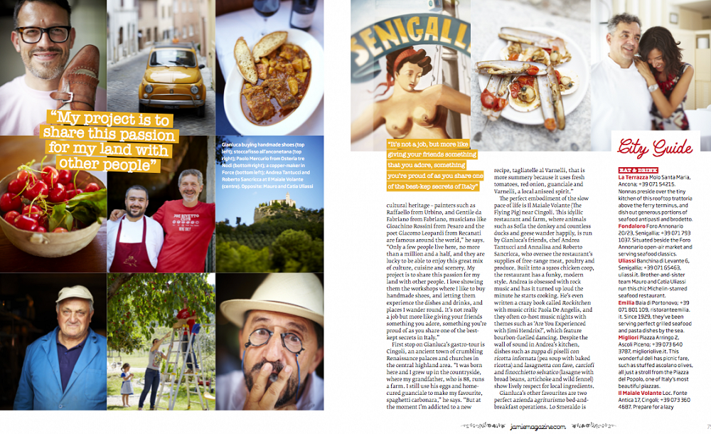 Incredible article of Le Marche in Jaime Oliver Magazine!